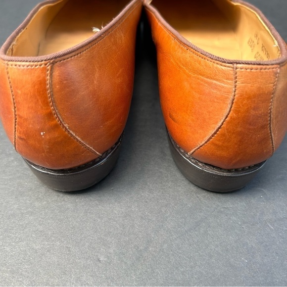 Allen Edmunds Avalon Two-Tone Loafers, Brown Leather w/ Embossed Croc, Size 6.5 - Picture 13 of 16